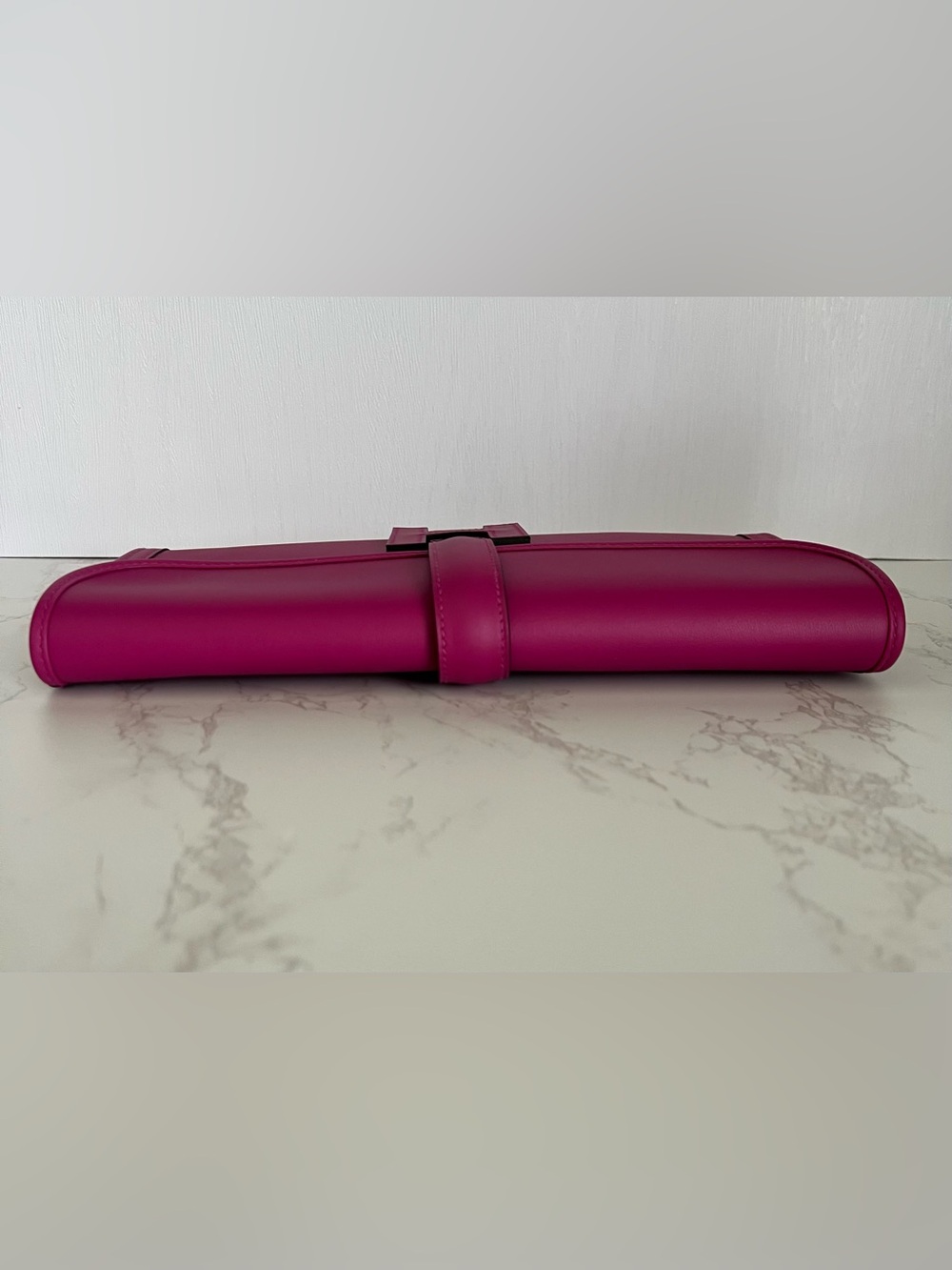 Hermes Jige Elan 29 Clutch In Rose Pourpre Swift Leather - Picture 12 of 14